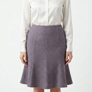 NOS Vintage Oscar de la Renta‎ OSCAR Lightweight Tweed Skirt 8 Gray Office Siren
